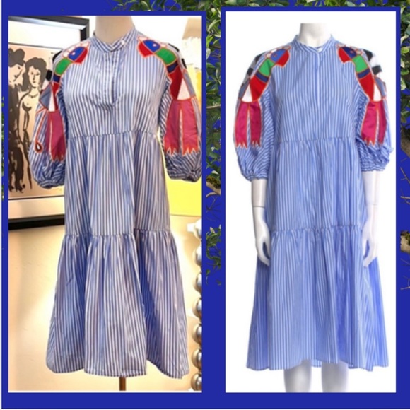 Stella Jean,Toucan Dreams Dress,Pull-Over Design,Stunning Embroidery,Size: S - Picture 4 of 11